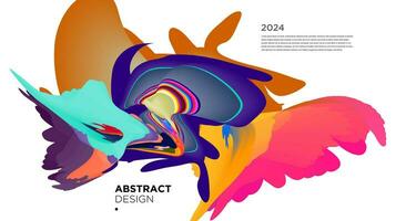 vector kleurrijk abstract psychedelisch vloeistof en vloeistof achtergrond patroon 2024