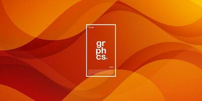 donker oranje abstract achtergrond met lijnen. Golf vloeistof stijl creatief achtergrond. eps10 vector