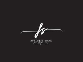 vrouwelijk typografie fs logo branding, luxe fs handtekening brief logo voor uw bloemen winkel vector