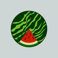 watermeloen icoon. vector illustratie van een plak van watermeloen.