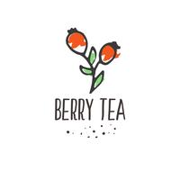 Berry tea print. Briar-ontwerp van organische kruidendrank-dranken. vector