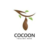 cocon logo vector pictogram illustratie sjabloonontwerp