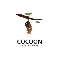 cocon logo vector pictogram illustratie sjabloonontwerp