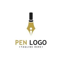 pen logo pictogrammalplaatje. identiteit van de schrijver van het bedrijf vector