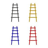 ladder geïllustreerd op een witte achtergrond vector