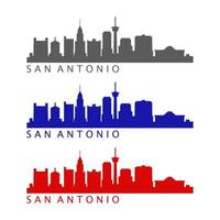 San Antonio skyline geïllustreerd op witte achtergrond vector