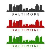 skyline van baltimore geïllustreerd op een witte achtergrond vector