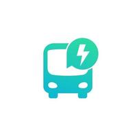 elektrische bus, groen vervoer icoon vector