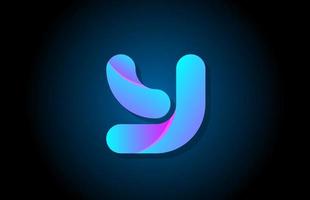 blauw kleurverloop logo y alfabet letter ontwerp icoon voor bedrijf vector