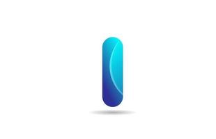blauw kleurverloop logo l alfabet letter ontwerp icoon voor bedrijf vector