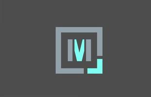 grijze letter m alfabet logo ontwerp icoon voor het bedrijfsleven vector