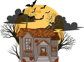 geïsoleerd halloween verlaten huis vector