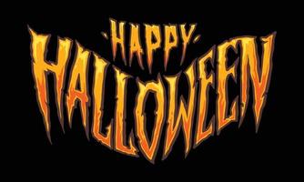 happy halloween horror typografie vector