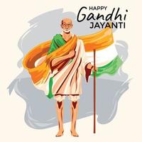 gandhi jayanti concept vector