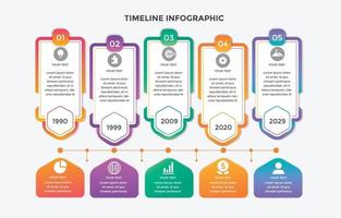 infographic tijdlijn moderne stijl vector