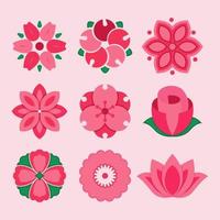 bloem logo collectie vector