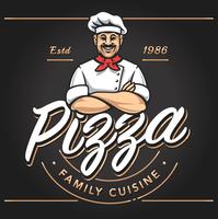 Pizzeria Embleem Ontwerp vector