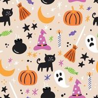 Halloween-achtergrond. halloween naadloos patroon vector