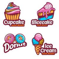 dessert logo compilatie vector
