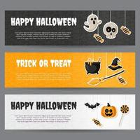 vrolijke halloween-banner. vectorillustratie vector