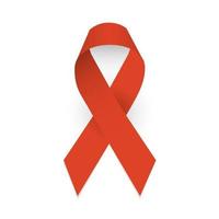 rood bewustzijn lint. symbool van aids, bewustzijn van prader willi syndroom vector