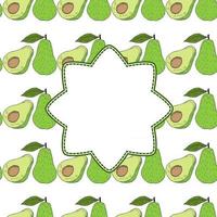 avocado in kleur, vierkante banner vector