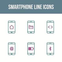 smartphone en mobiele apps vector icon set