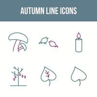 unieke herfst vector icon set