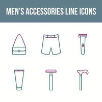 herenaccessoires vector icon set