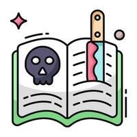 modieus ontwerp icoon van halloween boek vector