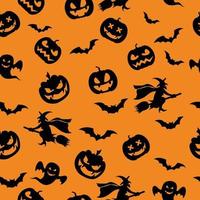 halloween naadloze patroon achtergrond. vector illustratie