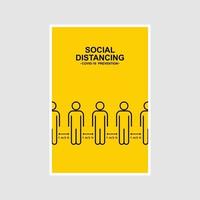 social distancing. houd de 1-2 meter afstand. vector