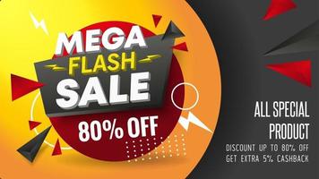 mega flash verkoop beperkte tijd vector achtergrond