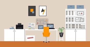 moderne minimalistische werkruimte voor freelance ontwerper vector