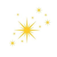gele sterren fonkelen en schitteren vector