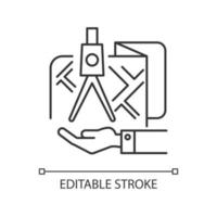 landbezit lineair pictogram vector