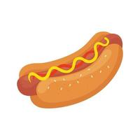 heerlijke hotdog fastfood pictogram vector