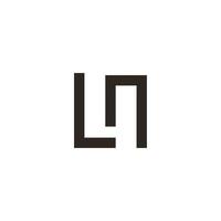 brief ln logo sjabloon ontwerp vectorillustratie. vector