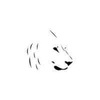 leeuw gezicht logo ontwerp, dier ontwerp vectorillustratie. vector