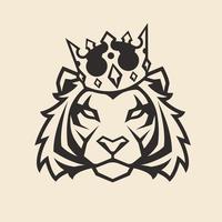 Tijger in Crown Vector Mascot