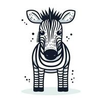 zebra zebra tekening icoon. dier schetsen voor uw ontwerp vector