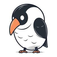 schattig tekenfilm pinguïn geïsoleerd Aan wit achtergrond. vector illustratie.