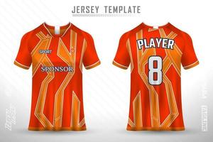 sport jersey en t-shirt sjabloon sport jersey ontwerp vector mockup.