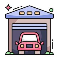 premium download icoon van garage vector