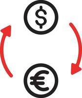 geld uitwisseling betaling icoon symbool vector afbeelding. illustratie van de dollar valuta munt grafisch ontwerp beeld