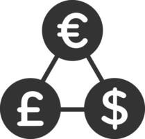 geld uitwisseling betaling icoon symbool vector afbeelding. illustratie van de dollar valuta munt grafisch ontwerp beeld