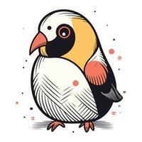 schattig tekenfilm papegaai vogel. vector illustratie geïsoleerd Aan wit achtergrond.