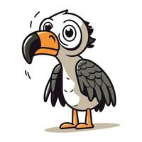 griffon gier vogel tekenfilm karakter vector illustratie eps10