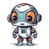 schattig tekenfilm robot. vector illustratie. geïsoleerd Aan wit achtergrond.