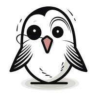 schattig pinguïn geïsoleerd Aan een wit achtergrond. vector illustratie.